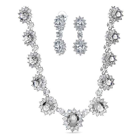 Women's Fashion CZ Wedding Bridal Jewelry Sets