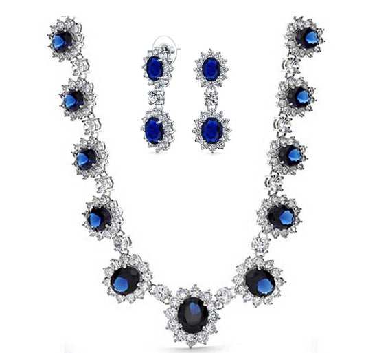 Women's Fashion CZ Wedding Bridal Jewelry Sets