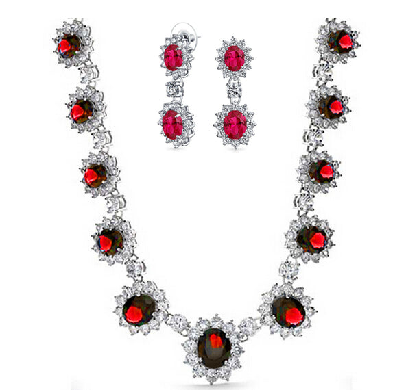 Women's Fashion CZ Wedding Bridal Jewelry Sets