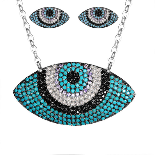 Women's Fashion CZ Evil eye Jewelry Sets