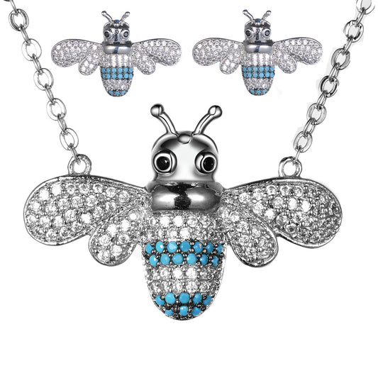 Women's Fashion Animal HoneyBee CZ Jewelry Sets