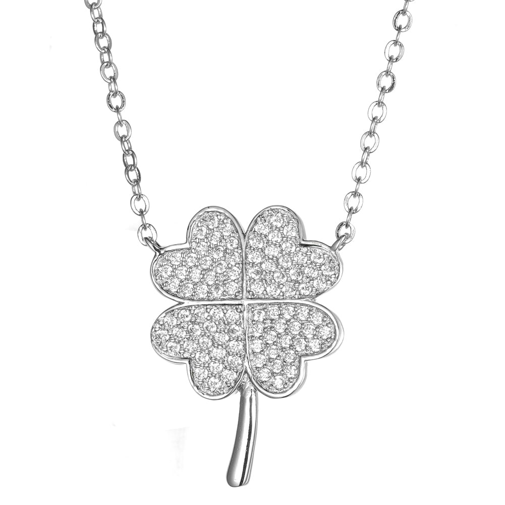 Women's Fashion CZ Clover Jewelry Sets