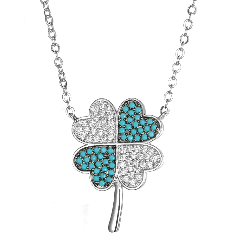 Women's Fashion CZ Clover Jewelry Sets