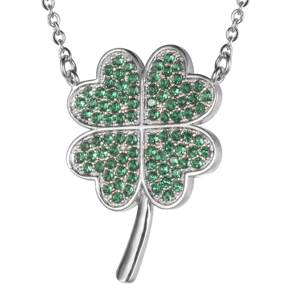 Women's Fashion CZ Clover Jewelry Sets