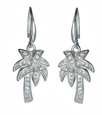 Women's Fashion CZ Palm Tree Jewelry Sets