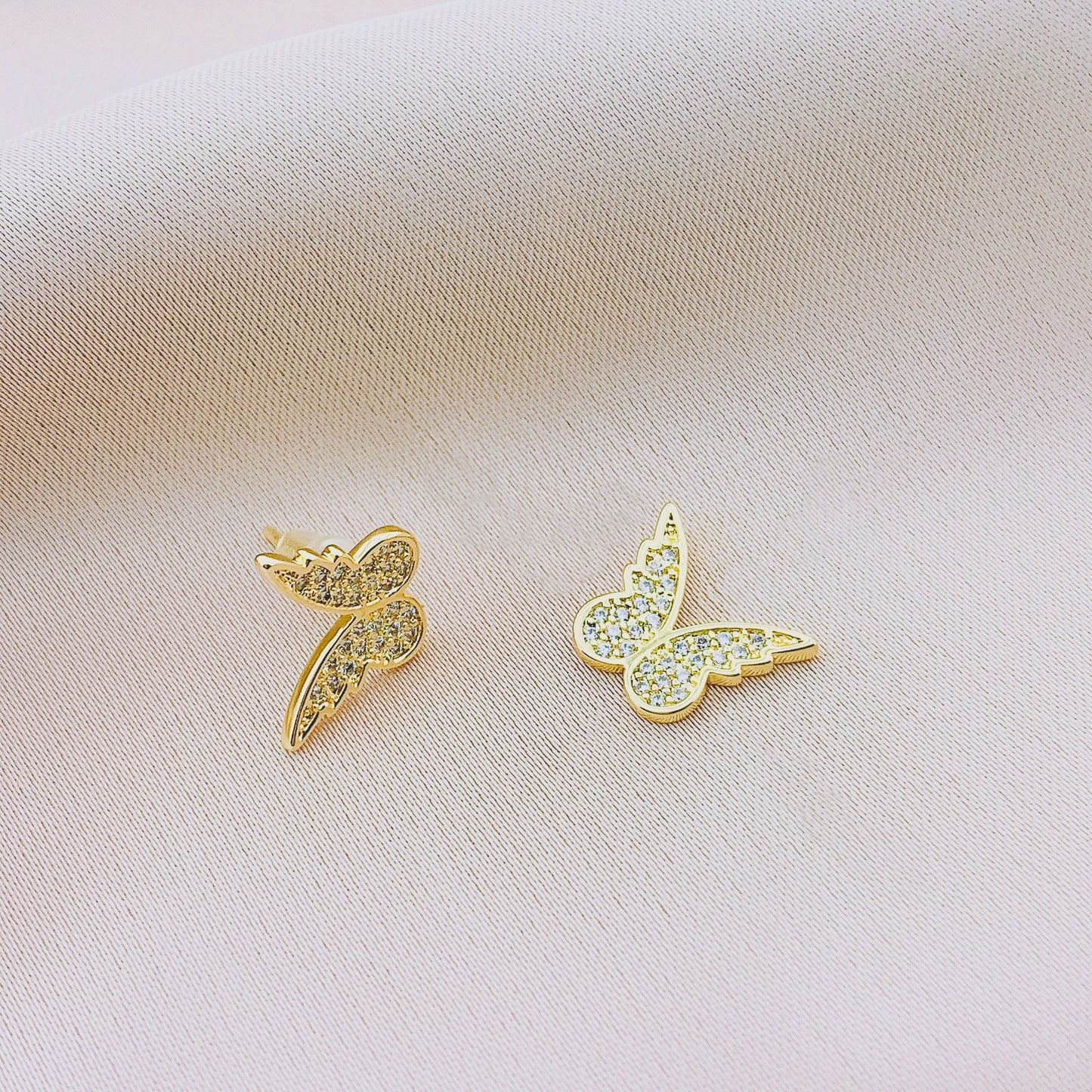 Women's Fashion Butterfly CZ Stud Earring