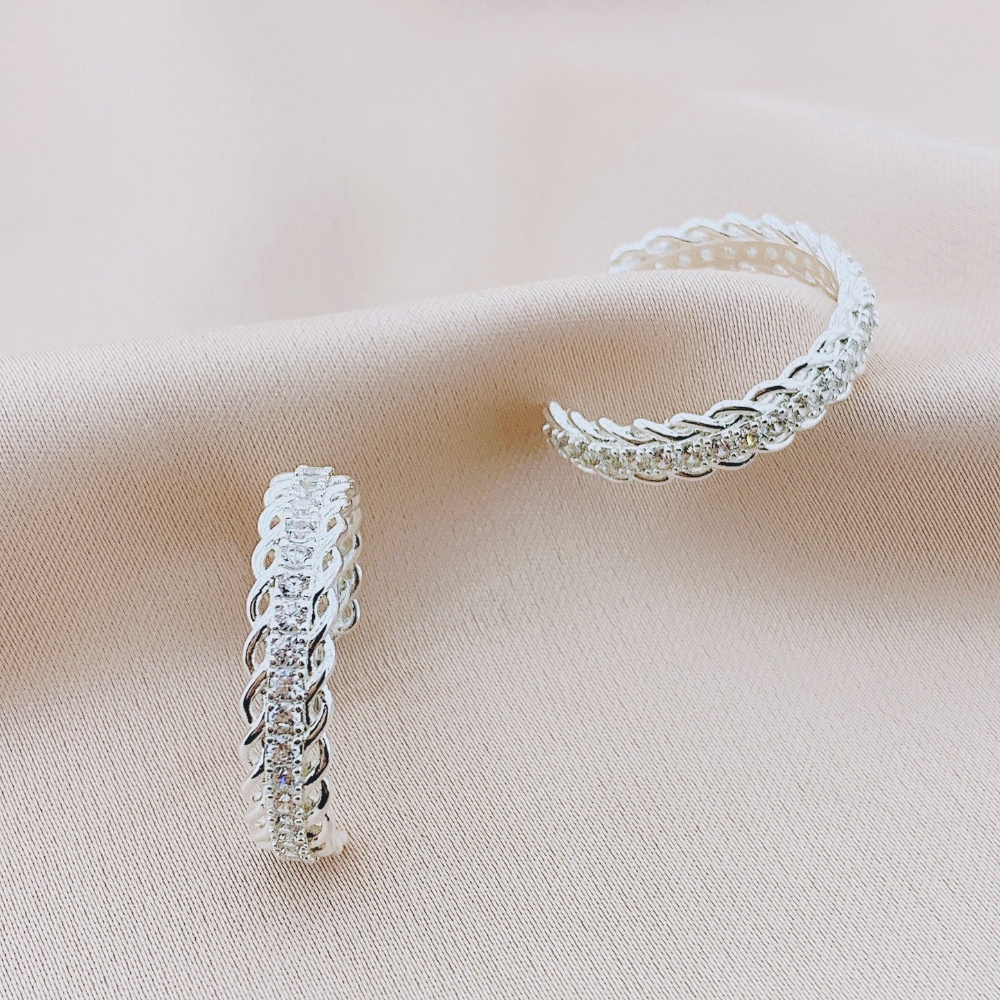 Women's Fashion CZ Hoop Earring