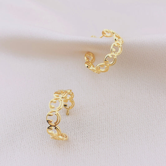 925 Silver Smiling Hoop Earring