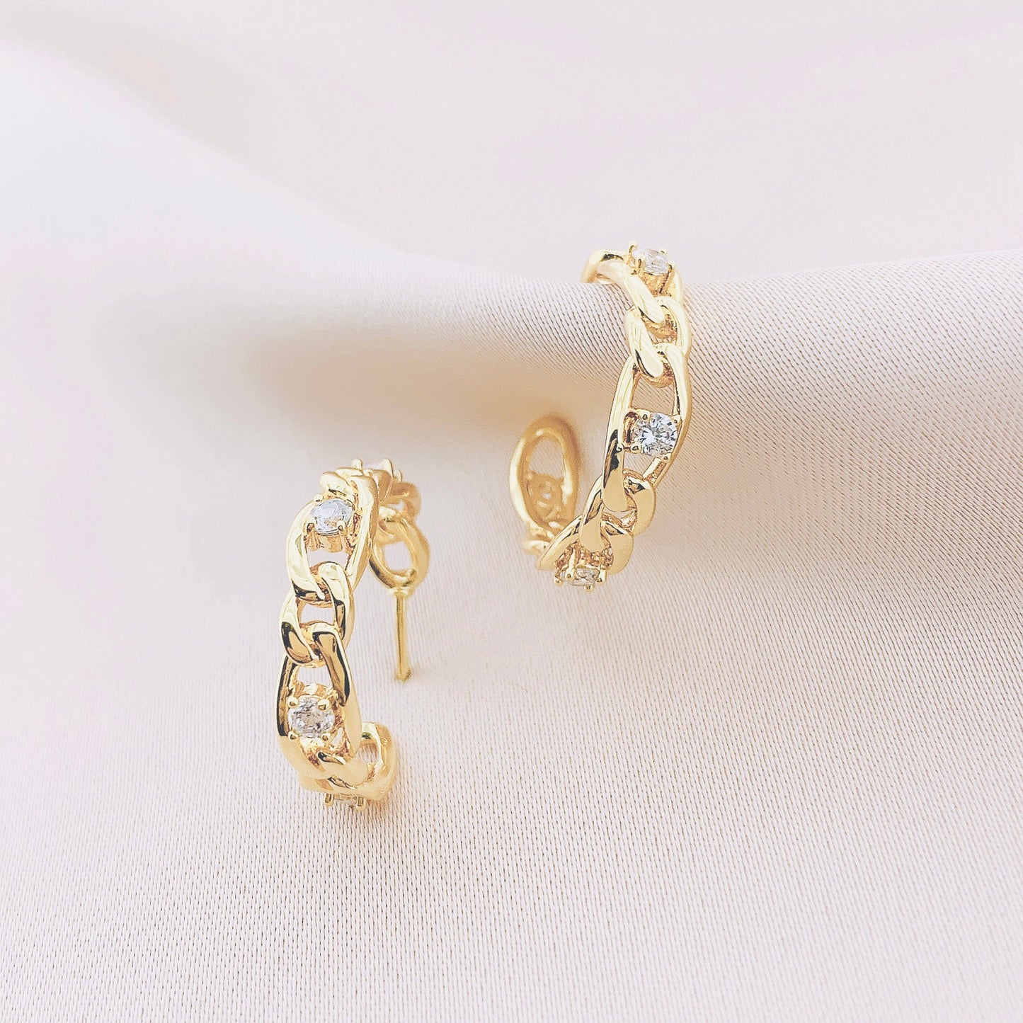 Women's Fashion CZ Hoop Earring