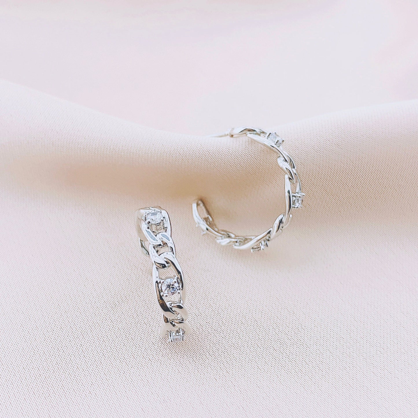 Women's Fashion CZ Hoop Earring