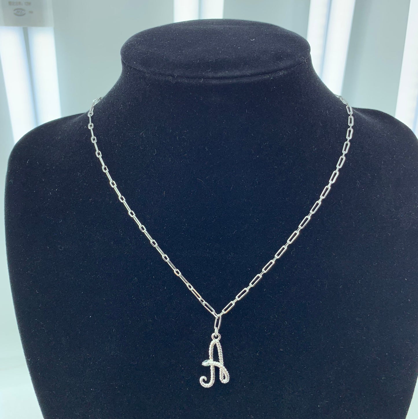 Women's Snake Pendant Initial Letter Necklace