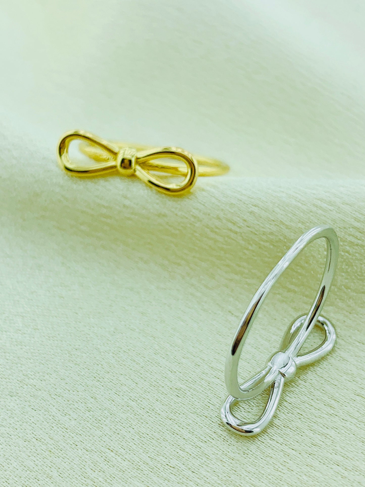 925 Silver Bowknot Plain Ring