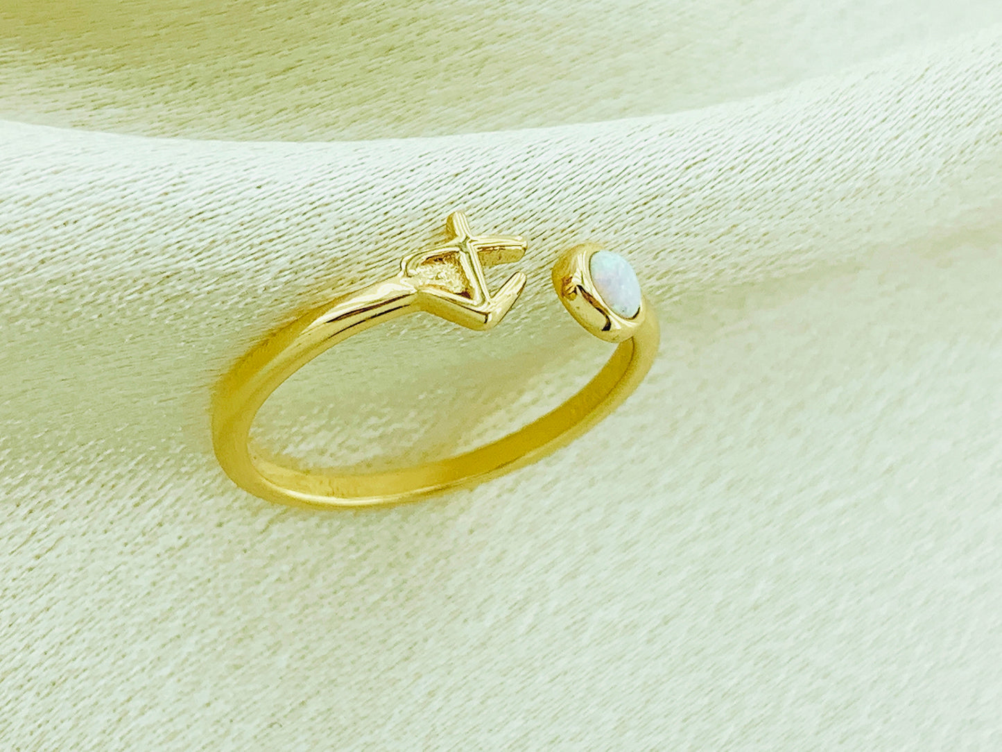 925 Silver Sagittarius Opal Constellation Ring