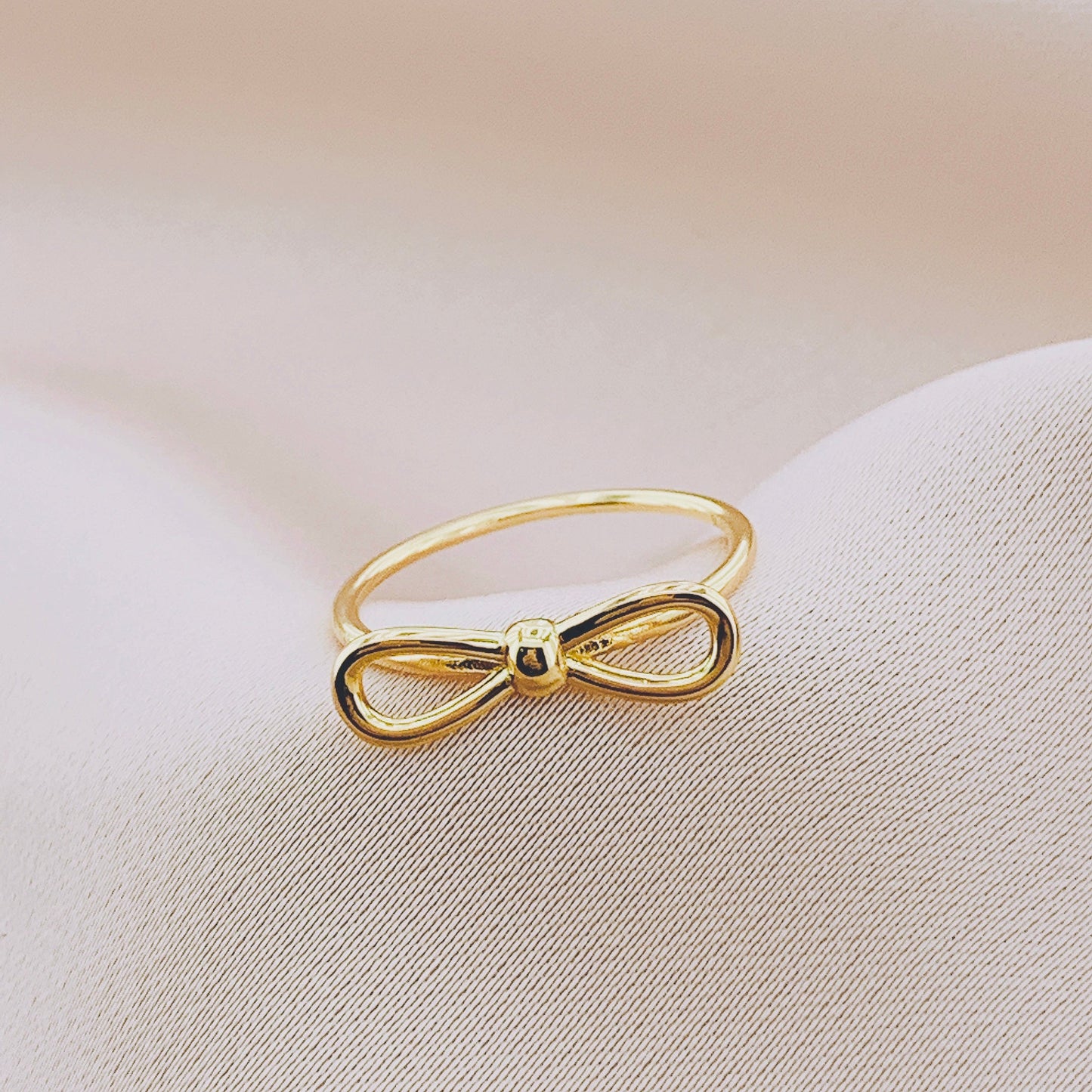 925 Silver Bowknot Plain Ring