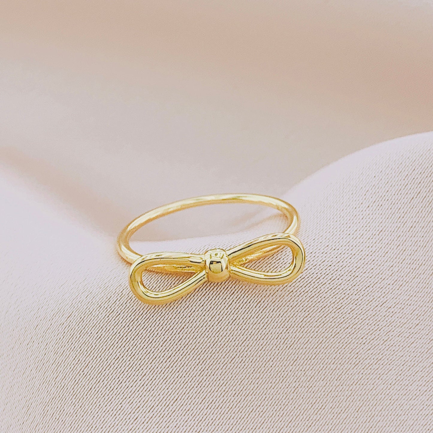 925 Silver Bowknot Plain Ring