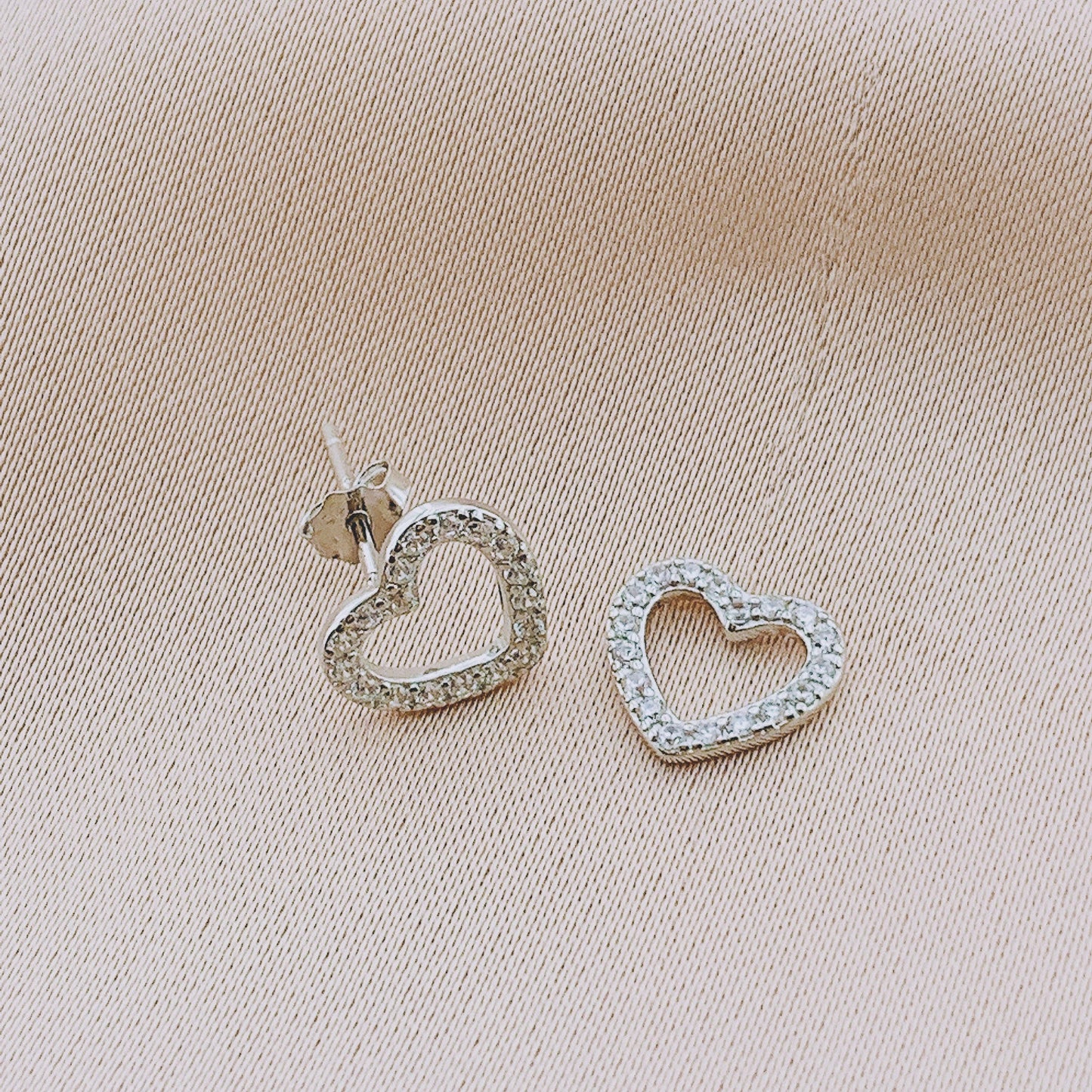 925 Silver Heart CZ Earring