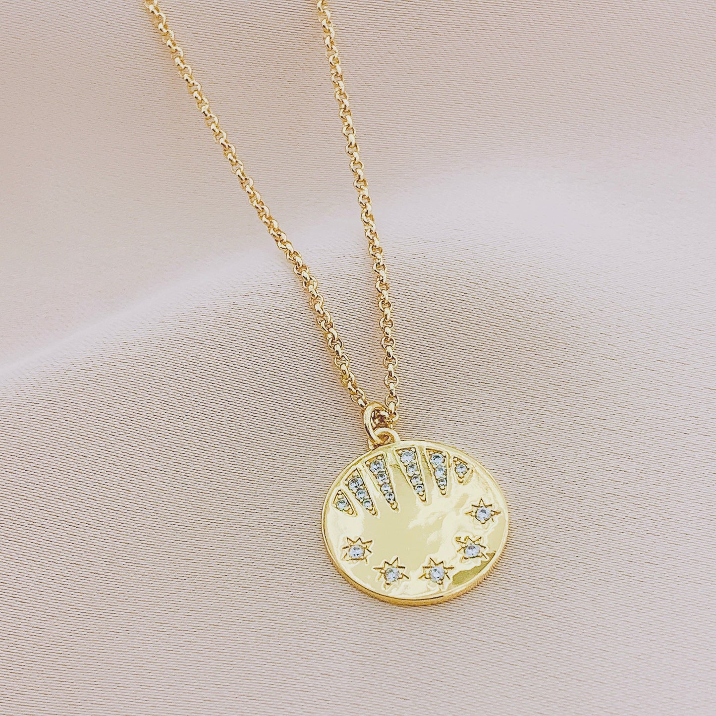 Women's CZ Starburst Necklace