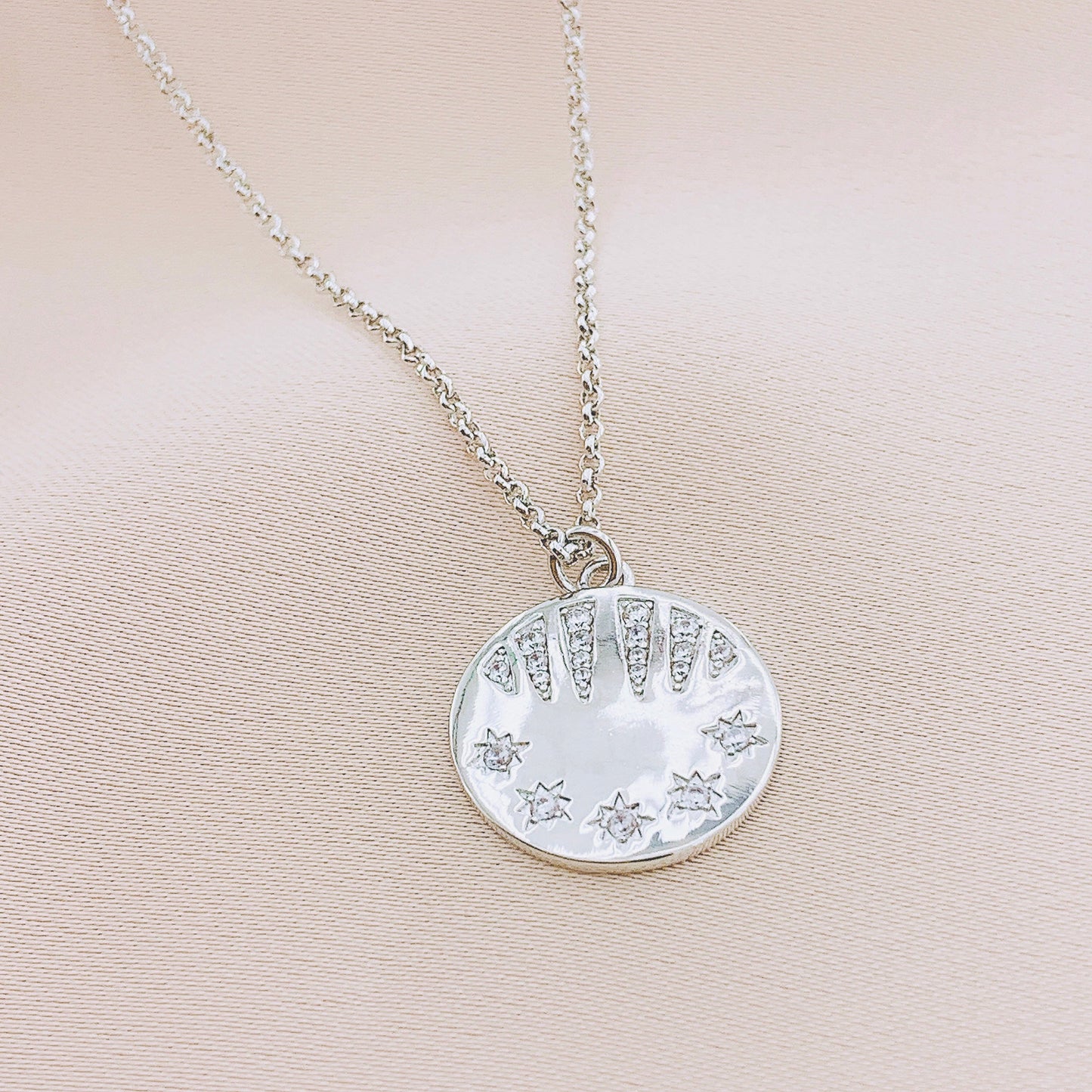 Women's CZ Starburst Necklace