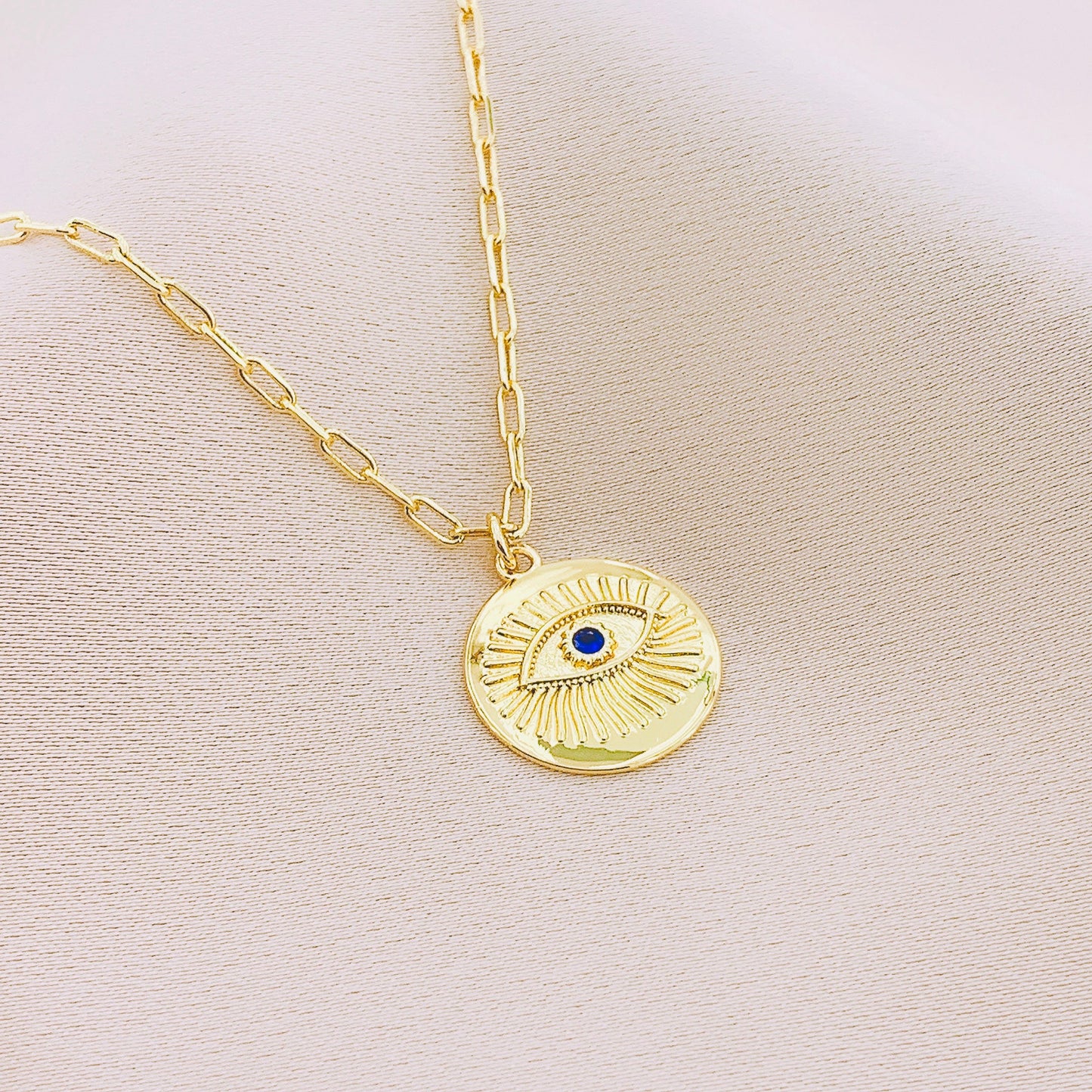 Women's Fashion CZ Evil eye Necklace