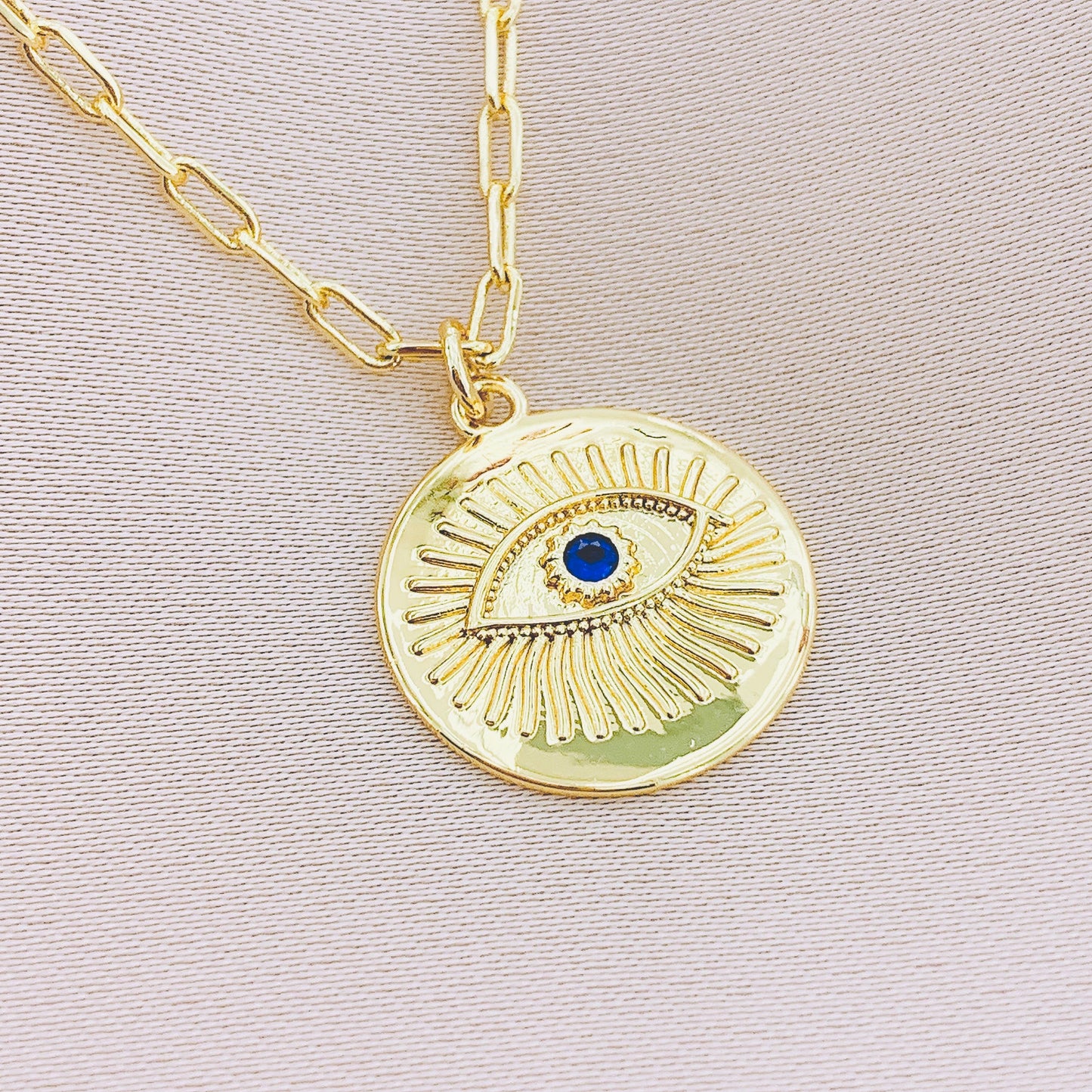 Women's Fashion CZ Evil eye Necklace